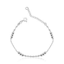 Tornozeleira Trios Bolas Prata 925