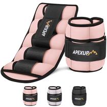 Tornozeleiras com Peso APEXUP Ajustáveis 2,5 lb Par Rosa Tornozeleiras com Peso APEXUP Ajustáveis 2,5 lb Par Rosa