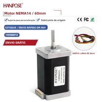 Torque de motor de passo de micro precisão 0,4N. corrente m 1.3A NEMA14 modelo 14HS6012
