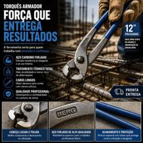 Torquês Armador Corneta Berg 12 Polegadas Aço Carbono Forjado Alta Resistência Profissional