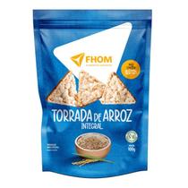 Torrada de Arroz Integral 100g Vegano Sem Glúten FHOM