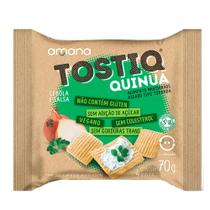 Torrada Tostiq Quinua Sabor Cebola e Salsa Sem Glúten, Vegano e Sem Açúcar Amana 70g