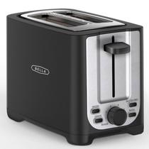 Torradeira BELLA 2 Slice com fecho automático, slots extra largos, preta