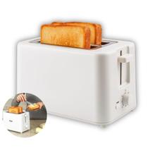 Torradeira de Pão Elétrica 6 Níveis de Tostagem e Coletor de Migalhas Fácil Limpeza Branca Inox - EMB-UTILIT