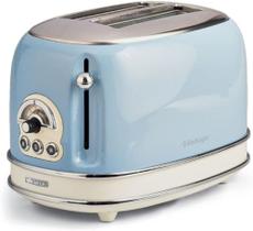 Torradeira elétrica ariete vintage azul 750w 220v 6 níveis de tostagem 00c01551arbr