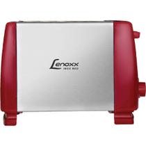 Torradeira Elétrica Lenoxx Inox Red PTR203 com 6 Níveis de Temperatura Vermelho 127V