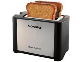 Torradeira Elétrica Mondial Smart Toast com Desligamento Automático 800W Preto/Inox 127V - T-13
