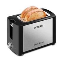 Torradeira Elétrica Mondial Smart Toast com Desligamento Automático 800W Preto/Inox 127V - T-13