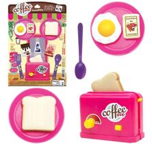 Torradeira Infantil Kit Cozinha + Ovo Coffee Shop 11 Pçs