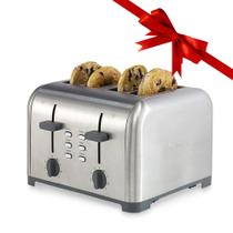 Torradeira Kenmore de 4 fatias de aço inoxidável com ranhuras extra largas