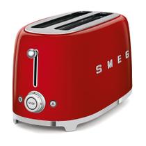 Torradeira Smeg 50's Style Retro Aesthetic 4 Slice 6 predefinições vermelhas