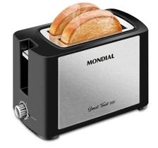 Torradeira tostador de paes inox 6 níveis mondial 800w 220v