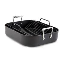 Torrador antiaderente anodizado rígido HA1 totalmente revestido com rack 33x40cm