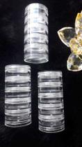 Torre C/ 5 Potinhos Rosqueável Acrílico Para Armazenamento Torre C/ 5 Potinhos Rosqueável Acrílico Para Armazenamento