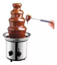 Torre Cascata De Chocolate Grande 4 Andares Fondue 220v - 220V - Aço escovado - Member's Mark