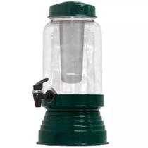 Torre Cervejeira Vidro E Dispenser De Gelo 3L - Verde Escuro