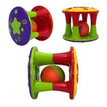 Torre Chocalho com Bolinha Colorida Brinquedo para Bebês