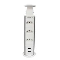 Torre de 3 Tomadas Branco com 2 USB 20A Bivolt Power Plug 822.91.141 Hafele 26388 Torre de 3 Tomadas Branco com 2 USB 20A Bivolt Power Plug 822.91.141 Hafele 26388