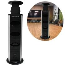 Torre de 3 Tomadas com 2 USB 20A Bivolt Power Plug 822.91.121 Hafele