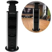 Torre de 3 Tomadas com 2 USB 20A Bivolt Power Plug 822.91.121 Hafele