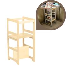 Torre De Aprendizagem Montessori Regula Altura Cadeirão - Pratic