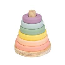 Torre de argolas donuts de madeira candy Torre de argolas donuts de madeira candy