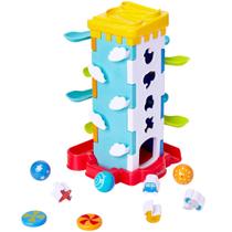 Torre de Atividades Desenvolvimento Infantil Método Montessori 12m Formas Encaixe Buba