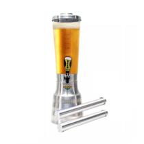 Torre De Chopp Beer Cerveja 3,5 L C/ 2 Refil Gelante Base Giratória