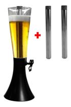 Torre de Chopp Cerveja Suco Hopr Super 4 L Completa Mais 2 Refis Extra