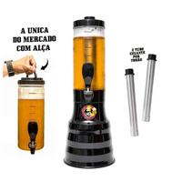 Torre De Chopp Chopeira 2 Litros Giratória 2 Barra Gelante Com Alça 2L Duff