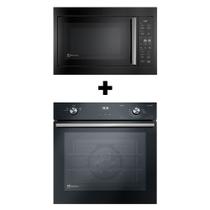 Torre de Cocção com Micro-ondas de Embutir 34l Experience + Forno de Embutir a Gás 80L Efficient com PerfectCook360 Electrolux (ME3BP+OE8GH)