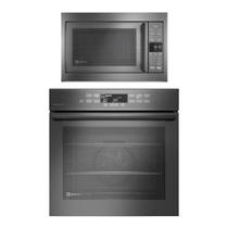 Torre de cocção Micro-ondas de Embutir Experience ME3BC + Forno de Embutir Elétrico Cinza (OE8EW) Electrolux