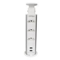 Torre de Embutir PowerPlug G4 com 03 Tomadas 20A e 02 USB-A Branca Hafele Torre de Embutir PowerPlug G4 com 03 Tomadas 20A e 02 USB-A Branca Hafele