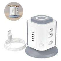 Torre de Energia 9 Tomadas Bivolt Branco
