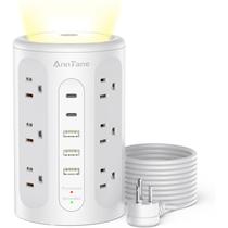Torre de Energia Antane com Luz Noturna - 12 AC, 3A, 2C + Portas USB Torre de Energia Antane com Luz Noturna - 12 AC, 3A, 2C + Portas USB