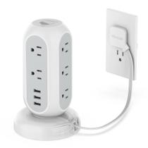 Torre de Energia TESSAN Ultrafina - 11 Tomadas + 3 USBs de 1,5m