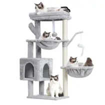 Torre de Gato Heybly HCT006SW - Arranhador Cinza