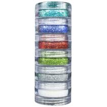 Torre de glitter ecológico em pó Colormake 6 potes Torre de glitter ecológico em pó Colormake 6 potes