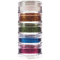 Torre de glitter em pó Colormake 5 potes