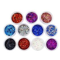 Torre de glitter flocado colorido kit c/ 11 unidades