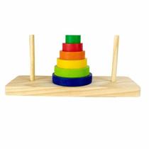 Torre de Hanói - Brinqmutti - Brinquedo Educativo de Madeira