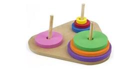 Torre De Hanói - Quebra Cabeça Pedagógico Montessori - Mmp Torre De Hanói - Quebra Cabeça Pedagógico Montessori - Mmp