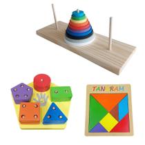 Torre de Hanói + Tangram + Pentágono Torre de Hanói + Tangram + Pentágono