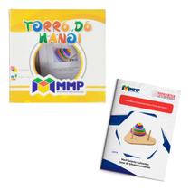 Torre De Hanoi Triangular Com Argolas De Eva 7 Tamanhos E Cores Base De Madeira