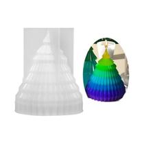 Torre De Natal Árvore Silicone Vela Molde Resina Gesso Diy Sabão Fazendo Feriado Decorativo