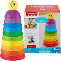 Torre de Potinhos Coloridos - Fisher Price - Mattel W4472 Torre de Potinhos Coloridos - Fisher Price - Mattel W4472