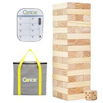Torre de queda gigante GOROCK 57 PCS, empilhamento de madeira com placar