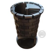 Torre de Rolagem All Black RPG D&D Jogo Tabuleiro Mesa 3D Torre de Rolagem All Black RPG D&D Jogo Tabuleiro Mesa 3D