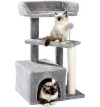 Torre de Tapete Cinza para Gato MADE 4 PETS com Arranhador Torre de Tapete Cinza para Gato MADE 4 PETS com Arranhador