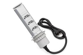 Torre de Tomada 3 Elétricas 20A Cinza